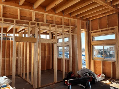 24'x40' Partition wall with door rough opening