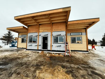 24'x40' Custom Timber Built During Construction