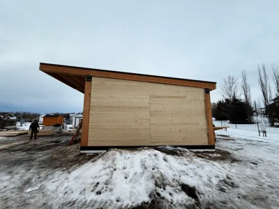 24'x40' timber Built Side View