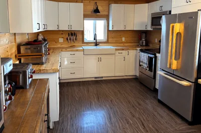 Finished Cabin Kitchen